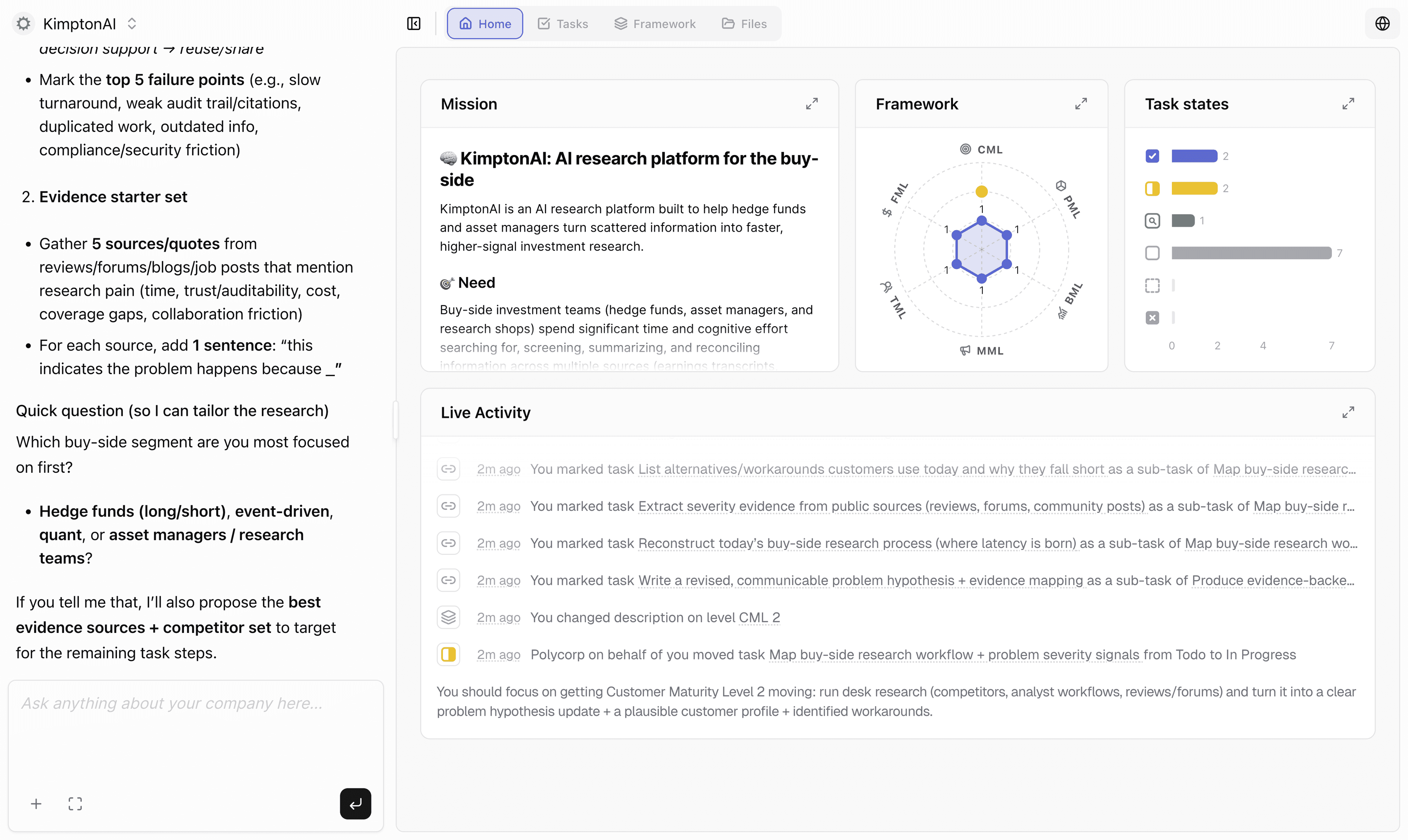 Polycorp dashboard