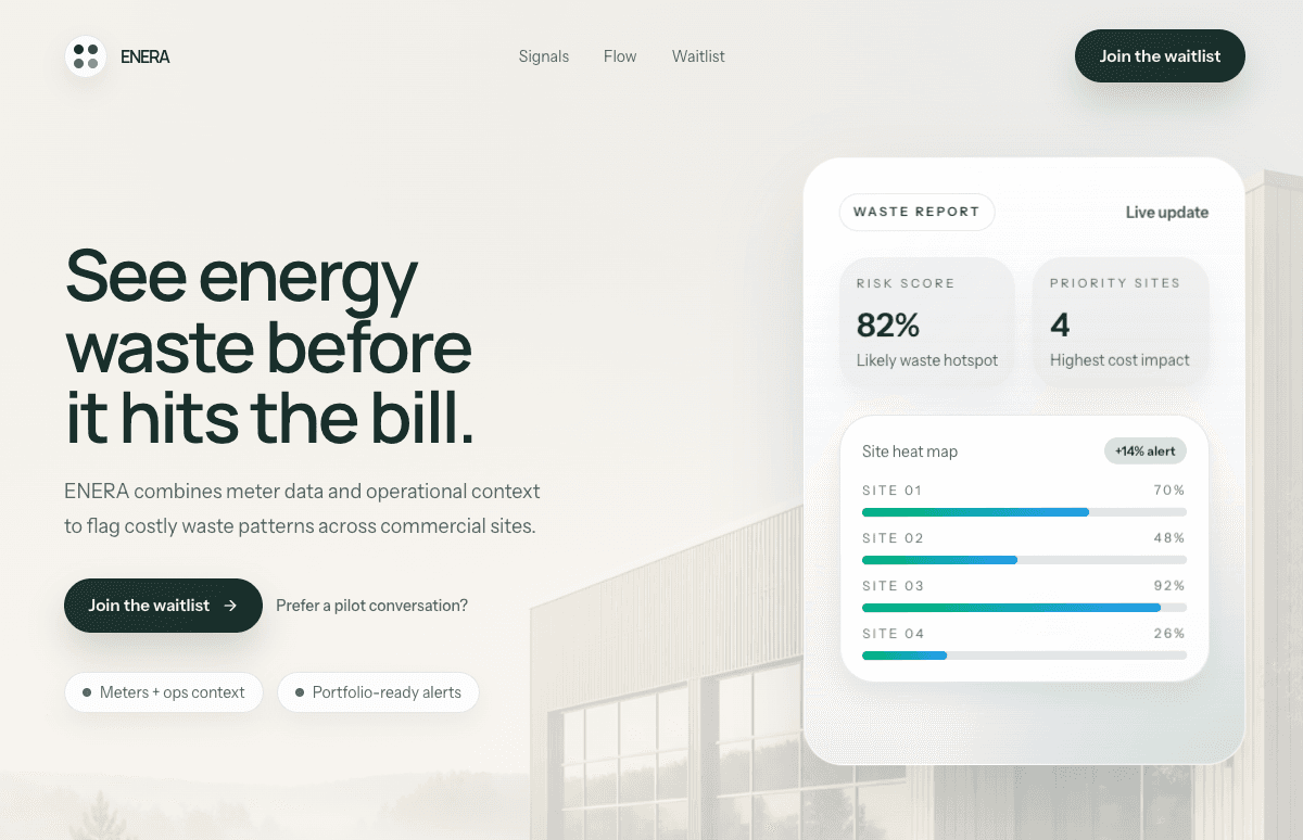 Enera website preview